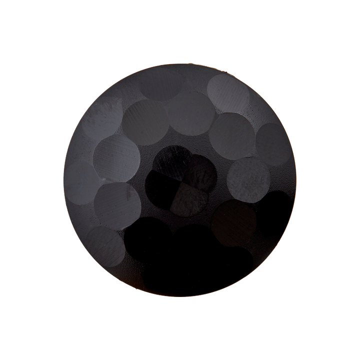 Polyesterknopf Öse, 20mm, schwarz
