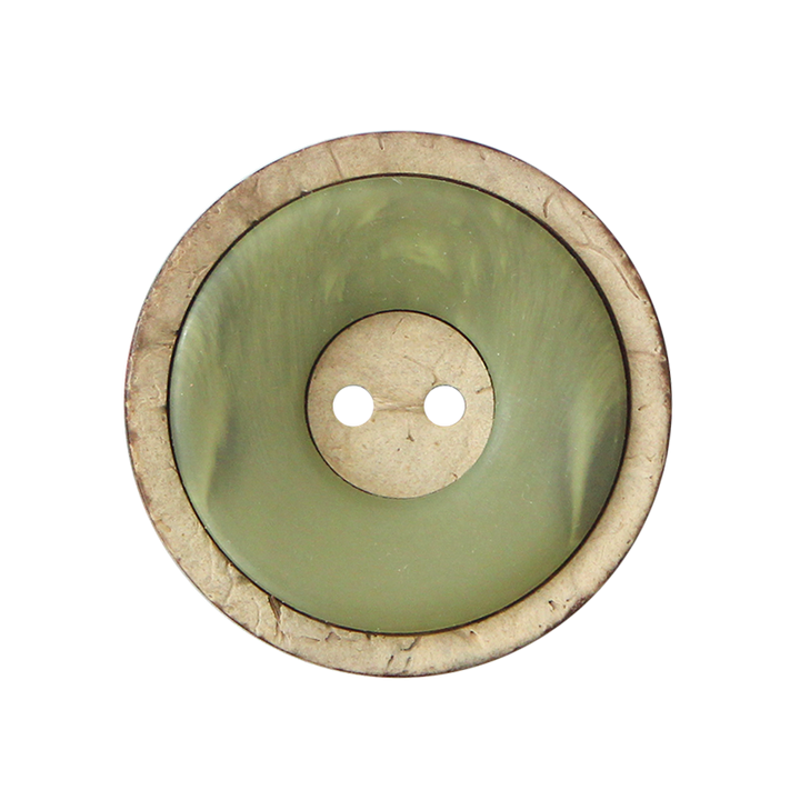Coconut/polyester button 2-holes