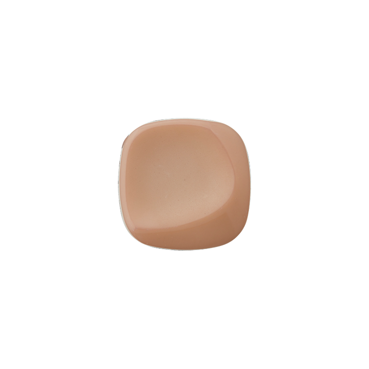 Polyester button shank, square, 12mm, cream