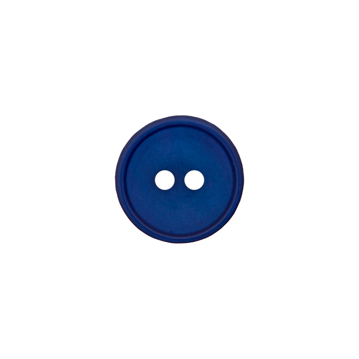Polyesterknopf 2-Loch, 12mm, blau