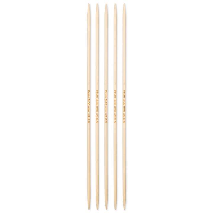 Double-pointed knitting needles Prym 1530, bamboo, 20cm, 3.00mm
