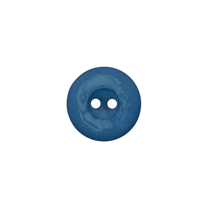 Polyester button 2-holes, 18mm, blue