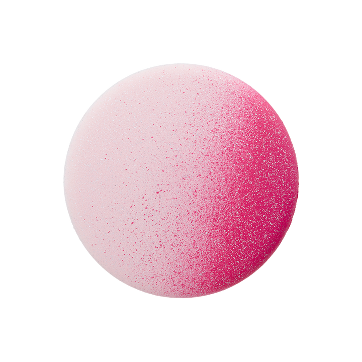 Polyesterknopf Öse, Glitzer, 25mm, pink