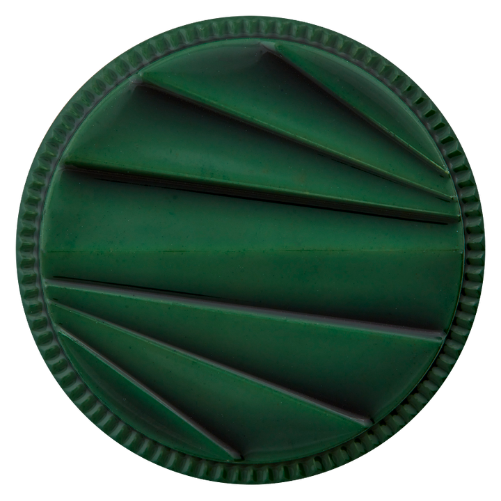 Пуговица из полиэстера, на ножке, 28мм, цвет зеленый, темный