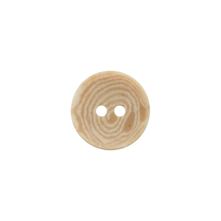Corozo/Polyester button 2-holes recycled 15mm beige