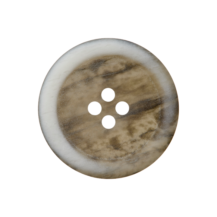 Polyester button 4-holes, 23mm, medium grey