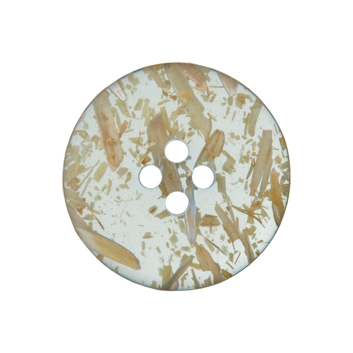 Polyester/ rice/hell button 4-holes 25mm light blue