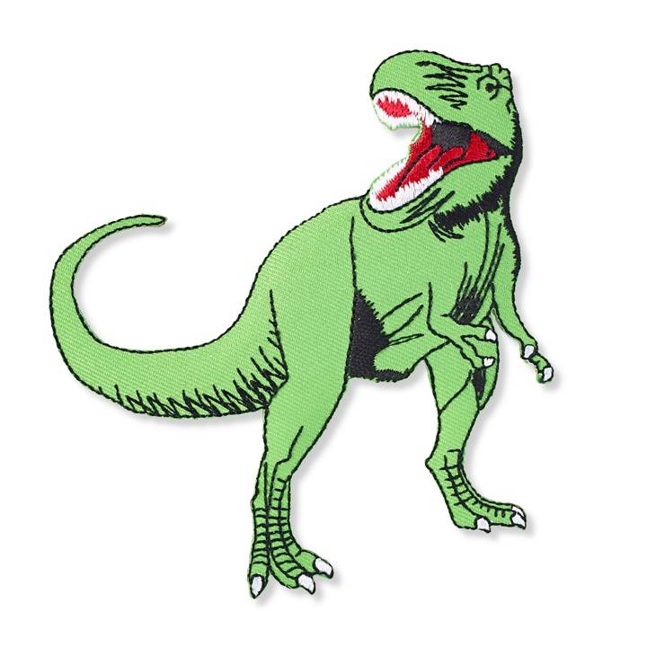 Термоаппликация Динозавр, Т-Рекс, большая, зеленая