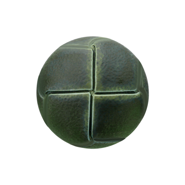 Imitation leather button shank 23mm green