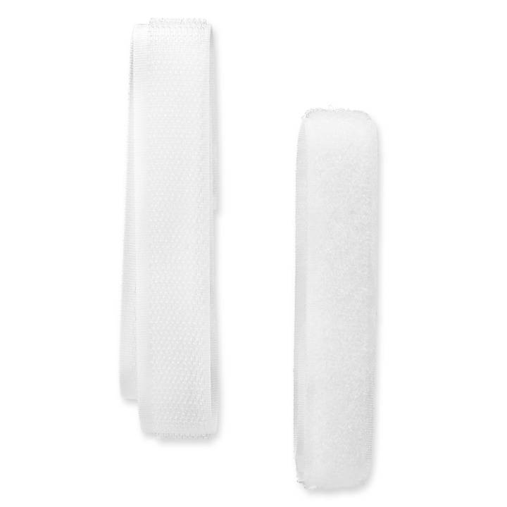 Hook and loop tape, sew-on, 20mm, white