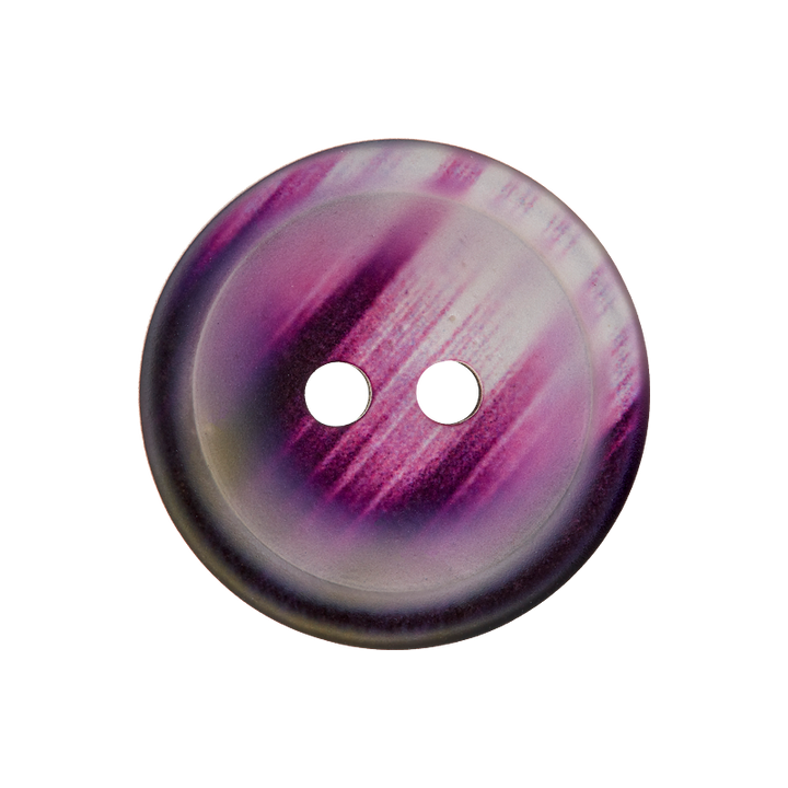 Пуговица из полиэстера, с 2 отверстиями, 18 мм, цвет фиолетовый, светлый