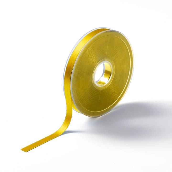 Satin ribbon, 10mm, yellow