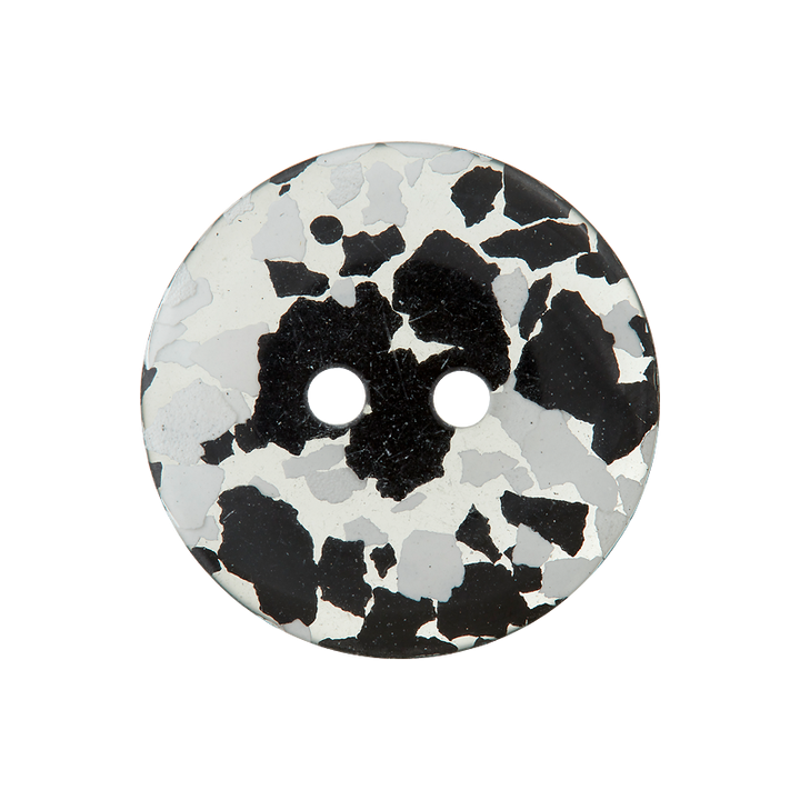 Polyester button 2-holes 15mm black