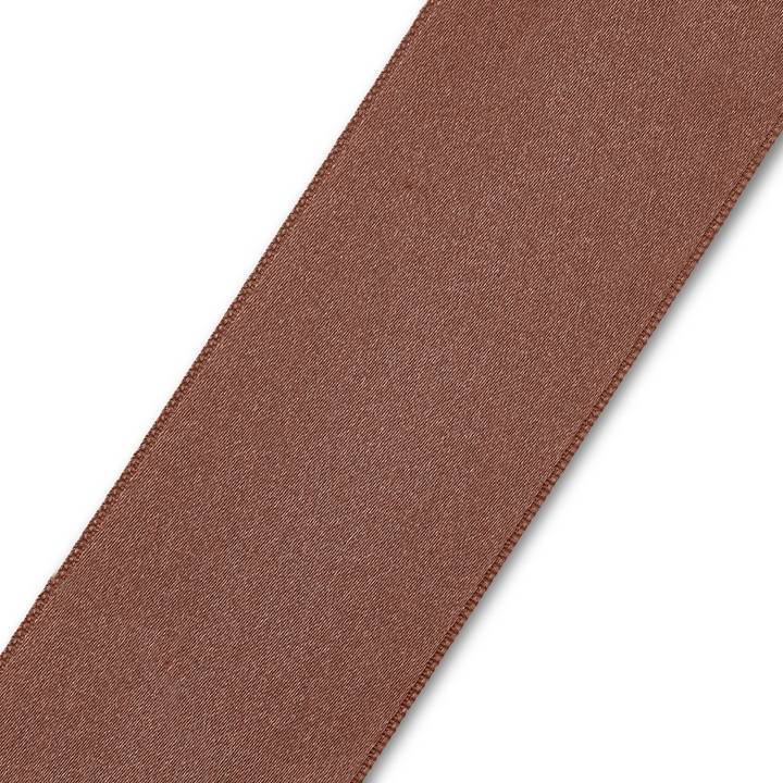 Атласная лента, 38мм, средне-коричневая