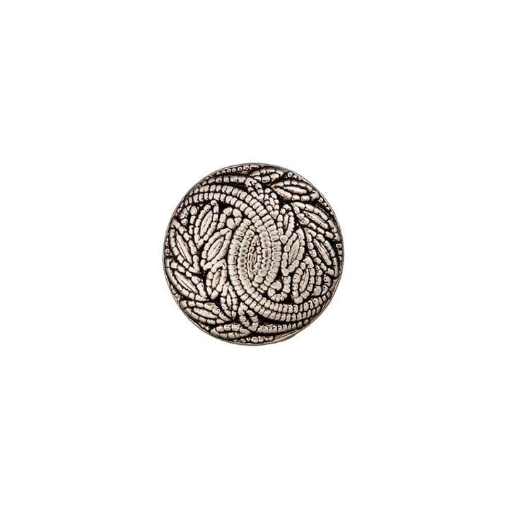 Bouton métal pied 18mm argent