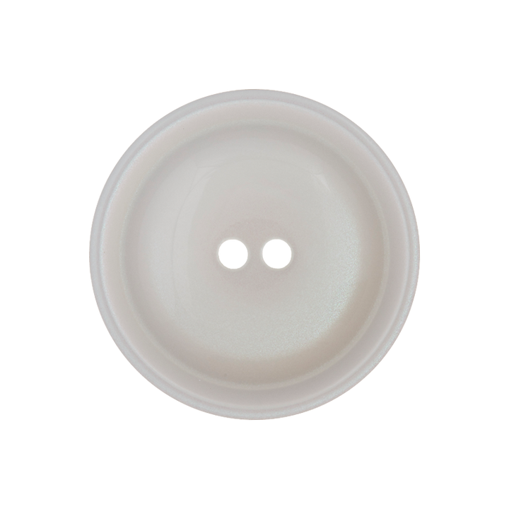 Пуговица из полиэстера, с 2 отверстиями, 23 мм, белый цвет