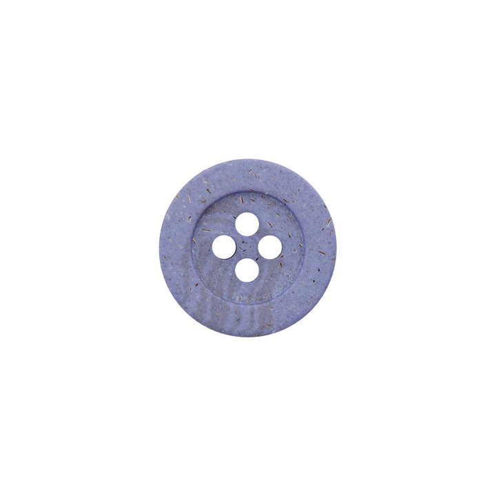 Hemp/polyester button, 4-holes, recycled, 18mm, lilac