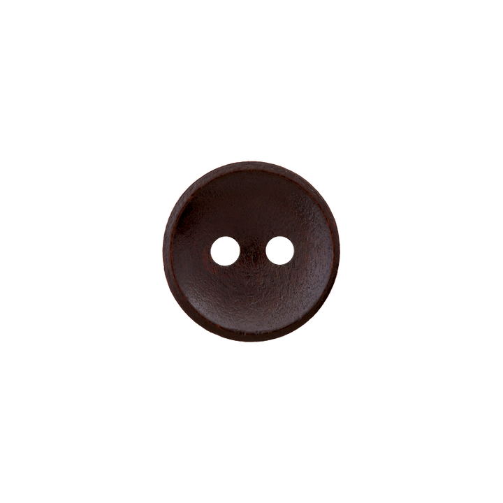 Пуговица деревянная, с 2 отверстиями, 12 мм, черный цвет