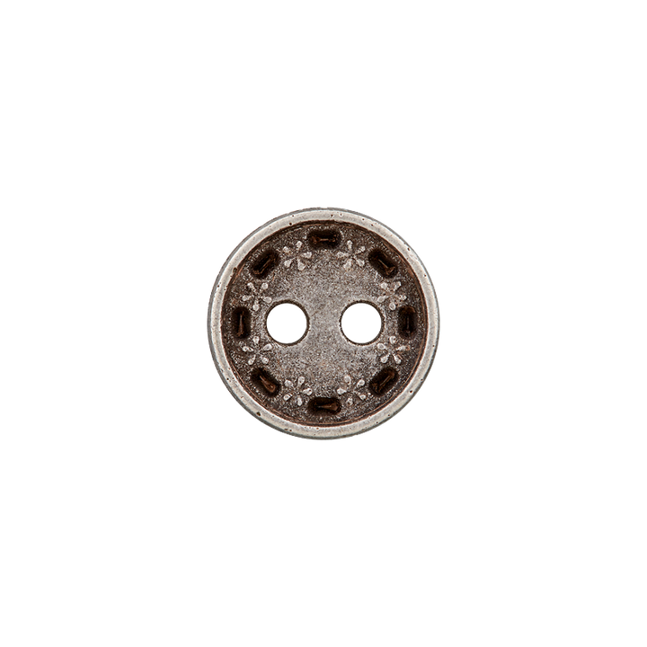 Metal button 2-holes, Flower