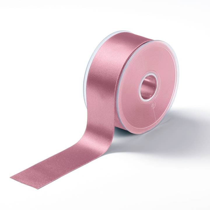 Satin ribbon, 38mm, dusky pink