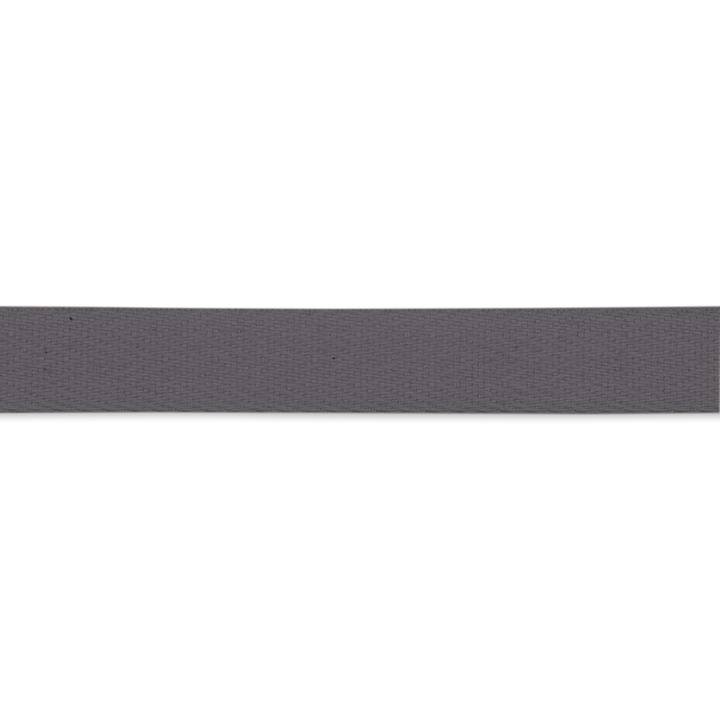 Cotton ribbon, strong, 15mm, grey