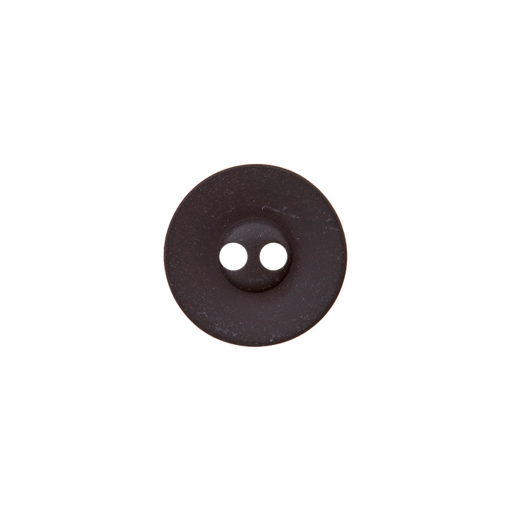Polyesterknopf 2-Loch, 12mm, schwarz