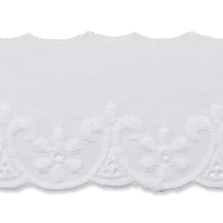 Eyelet embroiderie 38mm white