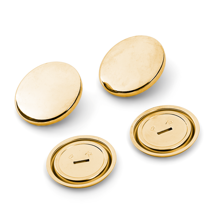 Cover buttons, 29mm, gold-coloured