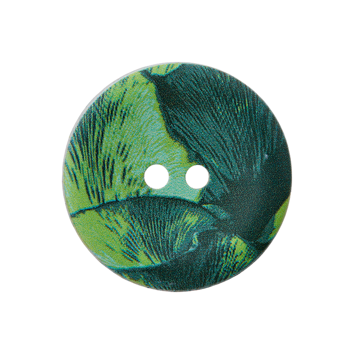 Hemp/polyester button 2-holes, recycled, 23mm, medium green