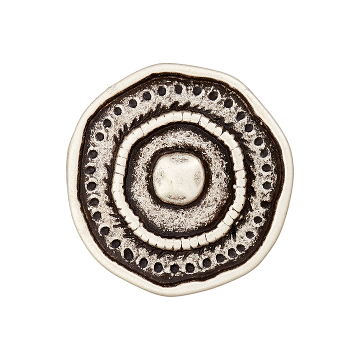 Пуговица металлическая, на ножке, 20 мм, цвет состаренного серебра
