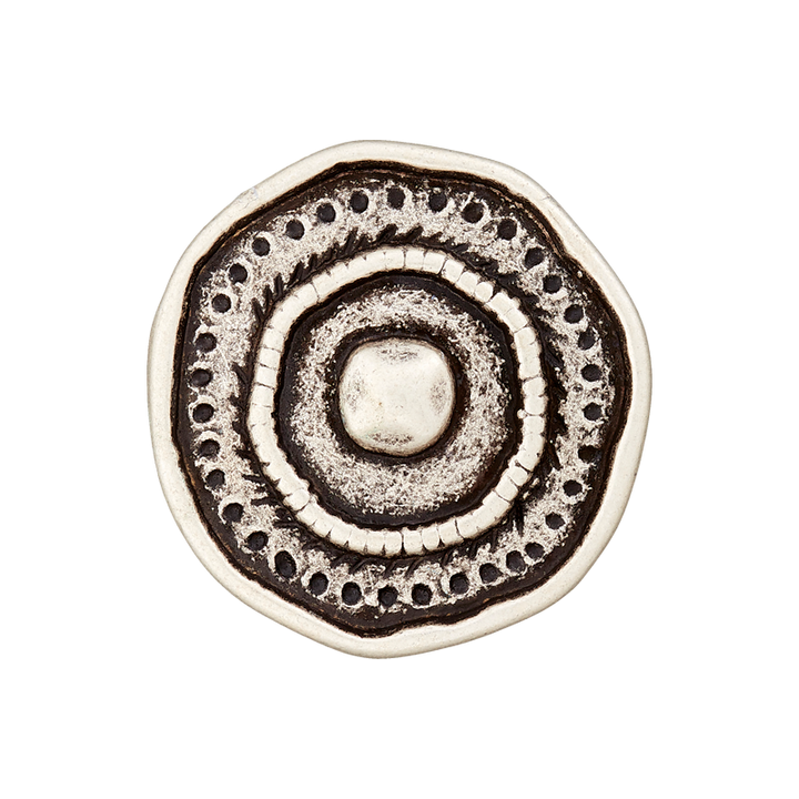 Bouton métal pied 20mm argent