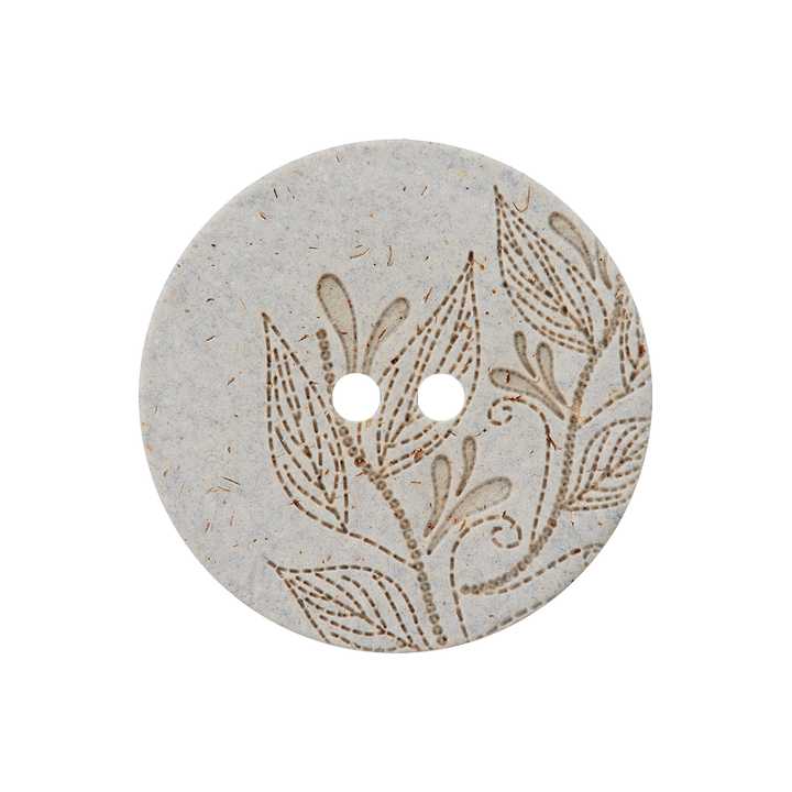 Hemp/Polyester button recycled 23mm grey