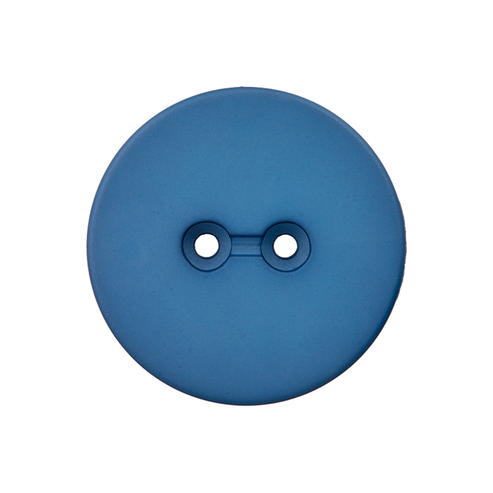 Polyester two-hole button 34mm blue