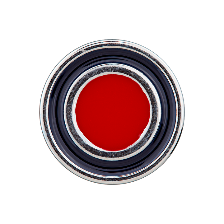 Metal button shank, 20mm, red/navy