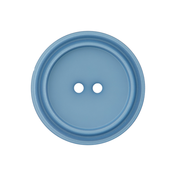 Polyester button 2-holes 25mm blue 20 pcs