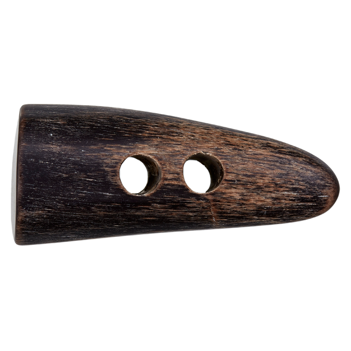 Hornknebel 2-Loch, 36mm, dunkelbraun