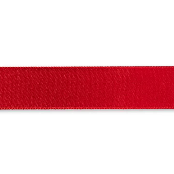 Ruban satin double face, 25mm, rouge, 3m