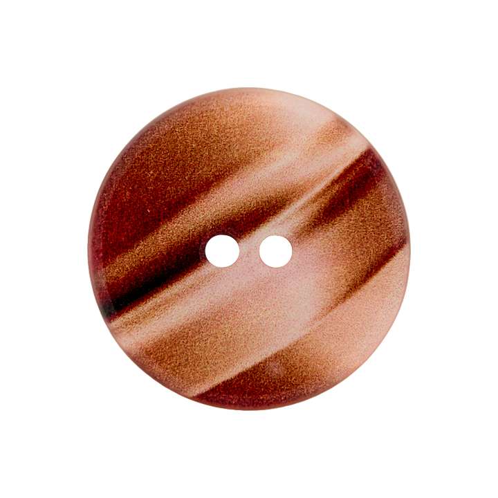 Polyester button 2-holes, 23mm, medium brown