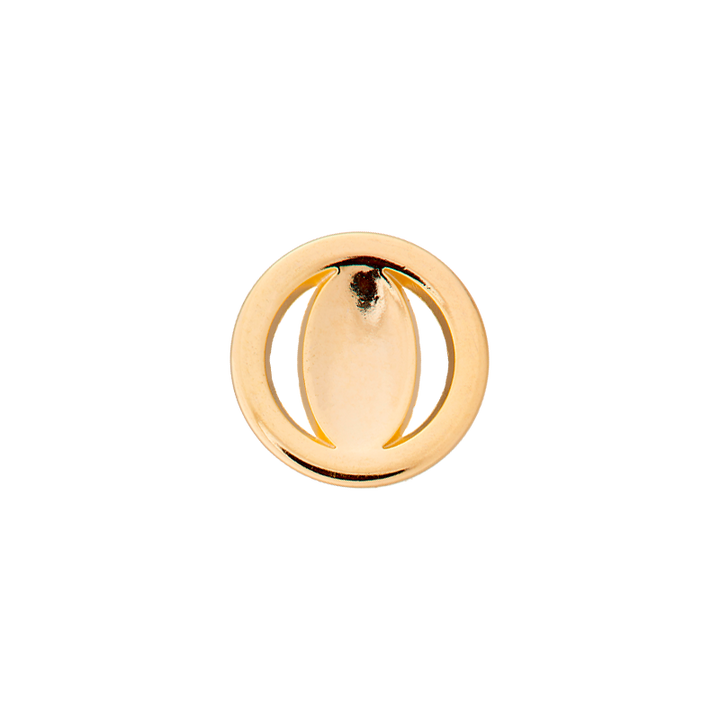 Metal button shank, 18mm, gold