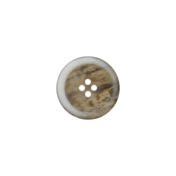 Polyester button 4-holes, 18mm, medium grey