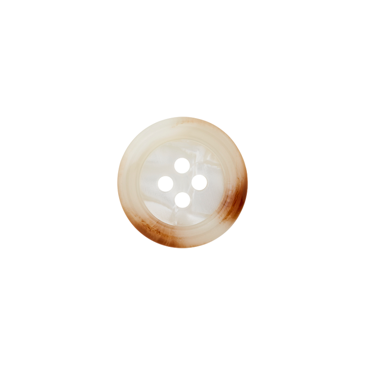 Polyester button 4-holes, 18mm, beige