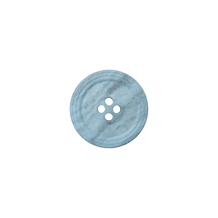 Пуговица из полиэстера, с 4 отверстиями, 18мм, синий, светлый цвет