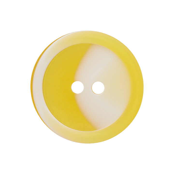 Пуговица из полиэстера, с 2 отверстиями, 20 мм, желтый цвет