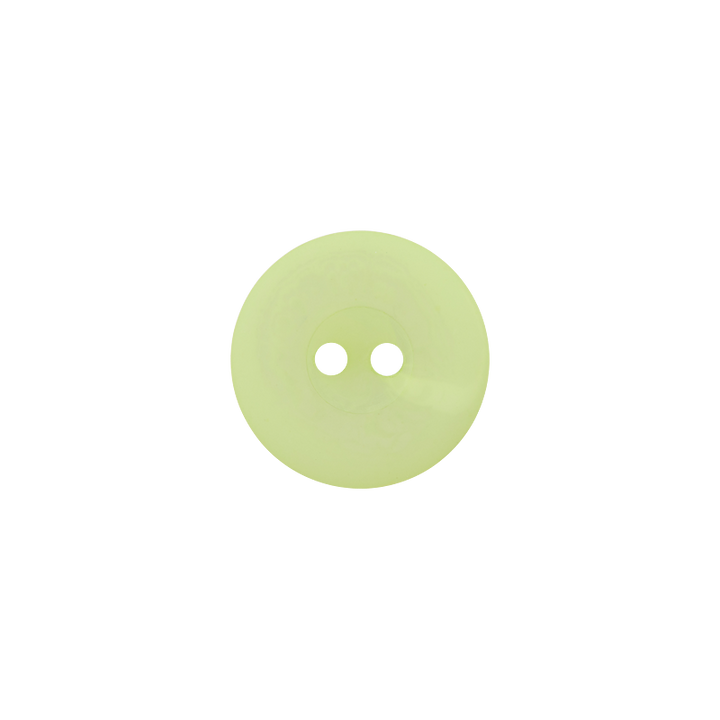 Polyester button 2-holes, 18mm, light green