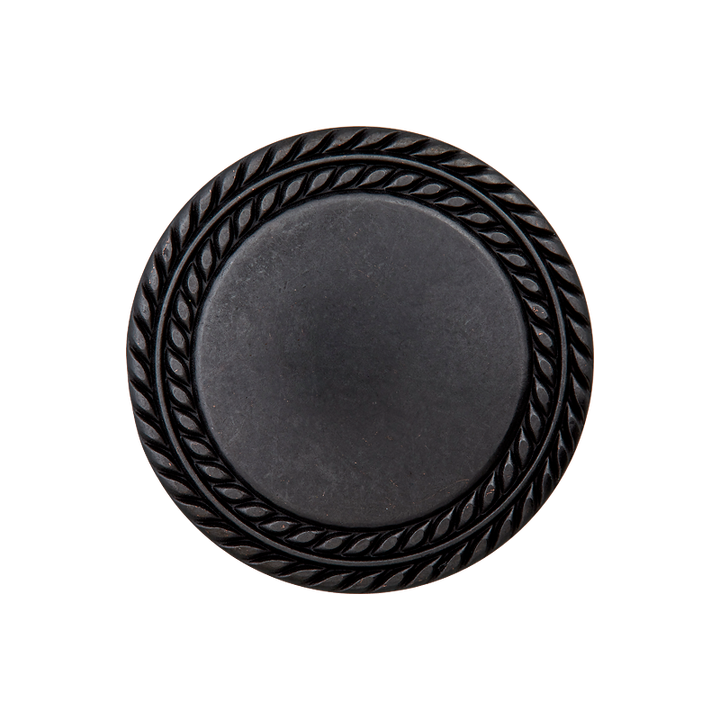 Metal button shank 15mm black