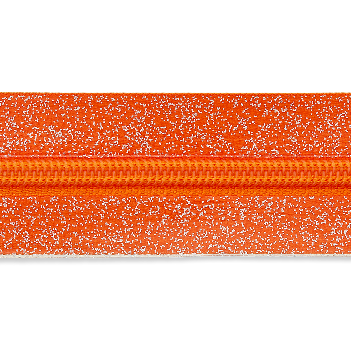 Застежка-молния, без ограничителя, 3 мм, оранжевый цвет