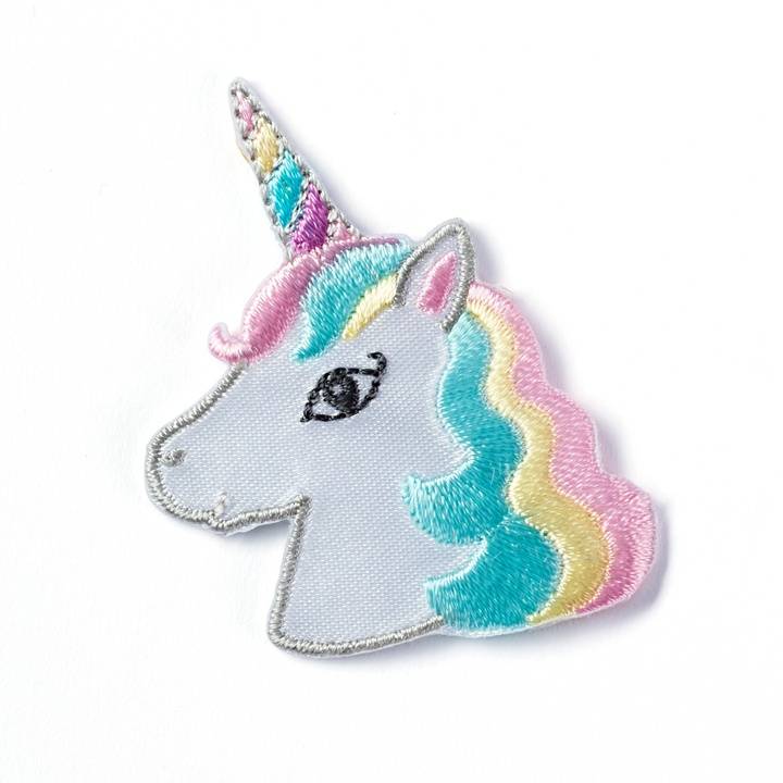 Appliqué Unicorn's head pastel