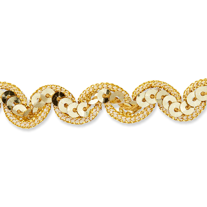 Paillettenborte, 10mm, gold