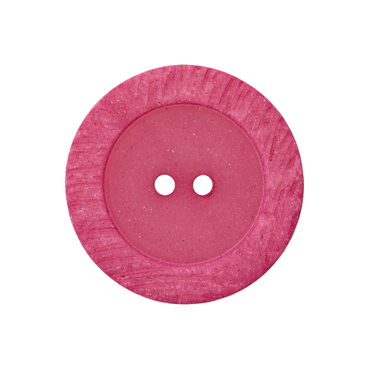 Пуговица из полиэстера, с 2 отверстиями, 20мм, цвет розовый, яркий