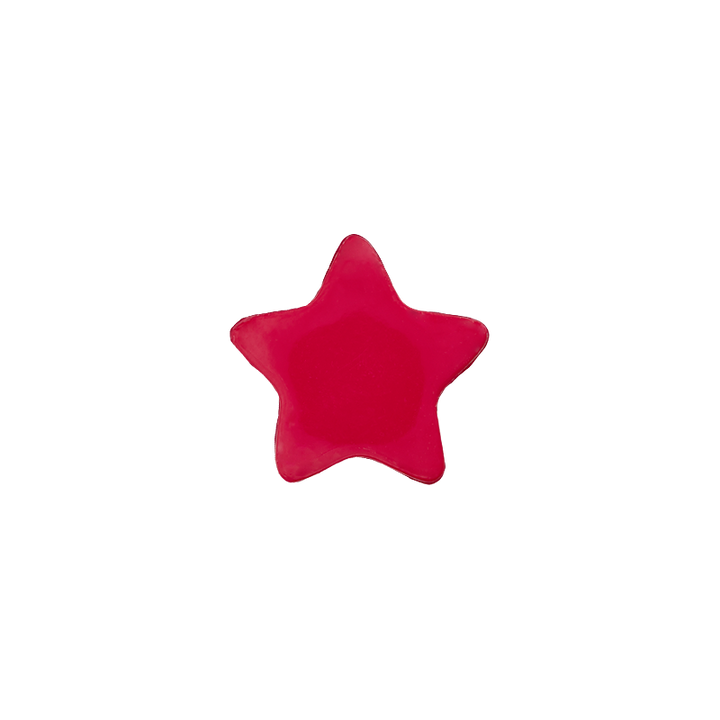 Polyester button shank Star 15mm rosa